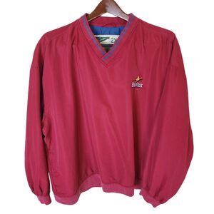 Vintage Doritos Logo V Neck Windshirt 2XL Crest Signature Maroon Golf Pullover